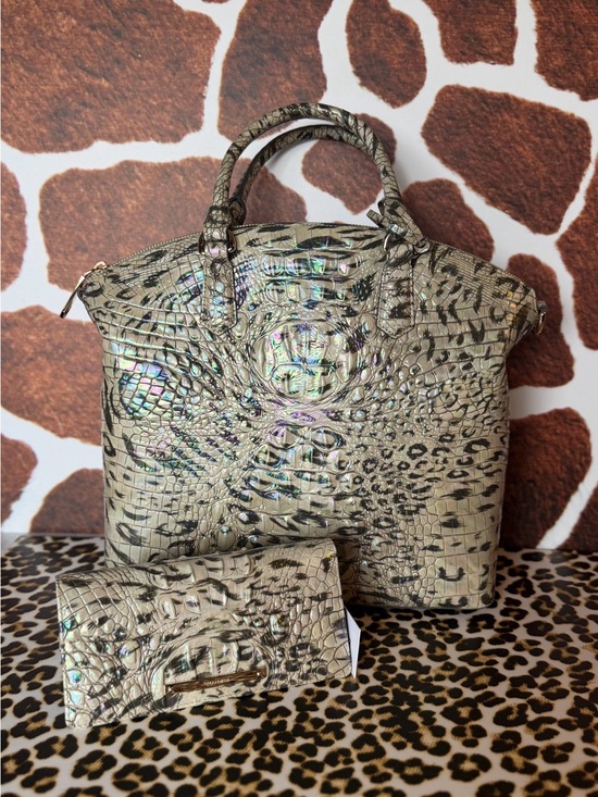 Brahmin Handbags - NWT BRAHMIN LARGE DUXBURY OBSESSION Animal Print With Wallet Leopard Cheetah